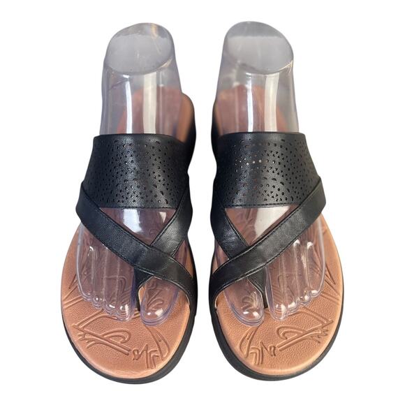 BareTraps Women’s Brett Wedge Black Slide Sandals Size-7.5m - Picture 3 of 10